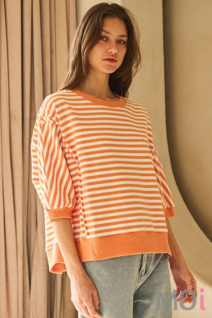 Striped Knit Top