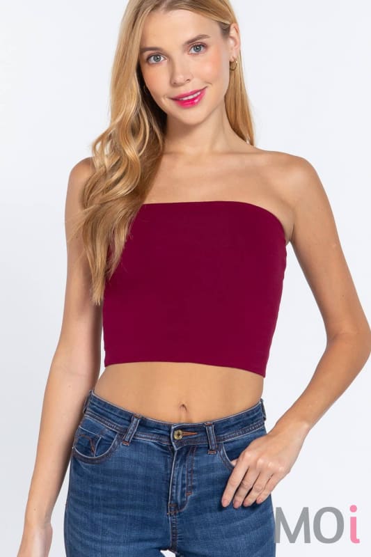 Crop Tube Cotton Jersey Top