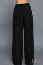 Pin Stripe Woven Straight Pants