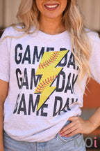 Softball Game Day Bolt Tee