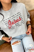 Faux Glitter Jesus Graphic Tee