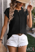 Round Neck Short Sleeve Top