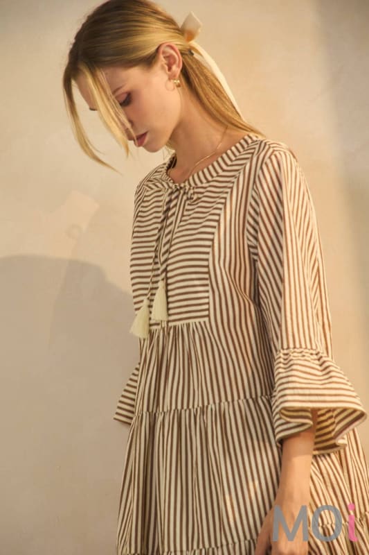 Striped Cotton Baby Doll Dress