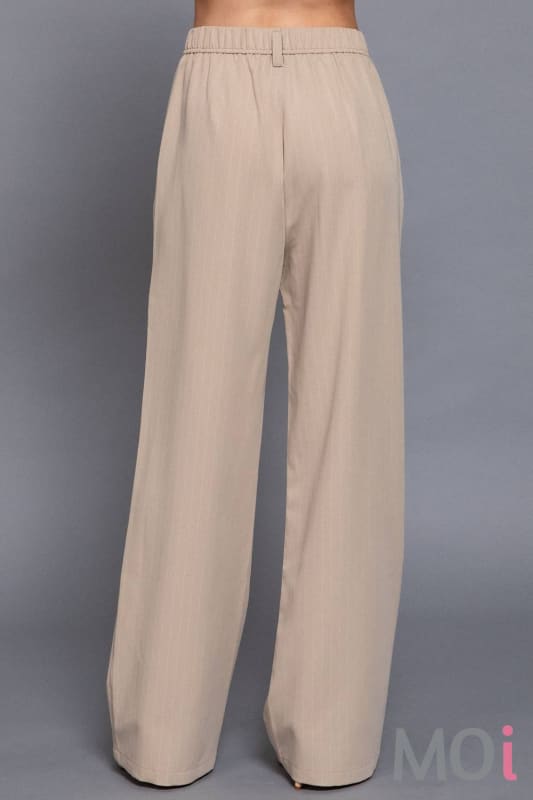 Pin Stripe Woven Straight Pants