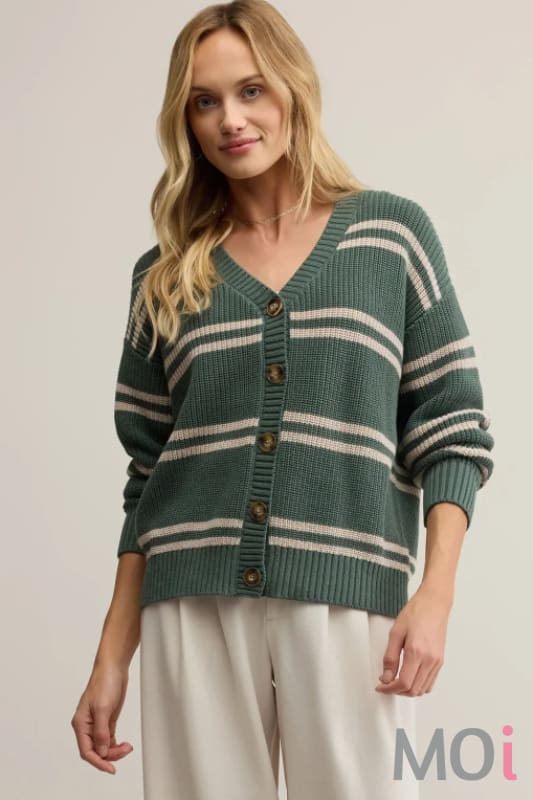 Z Supply Boyfriend Striped Cardigan