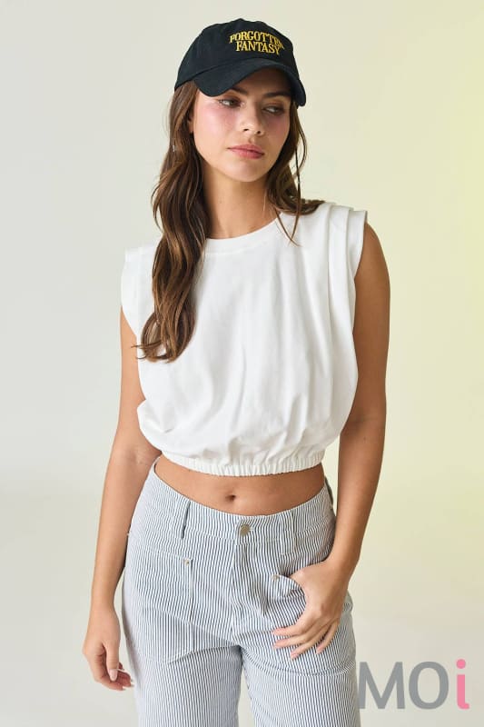 Maddie Pleat Detail Bubble Hem Knit Top