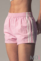 Sporty Air Flow Striped Shorts