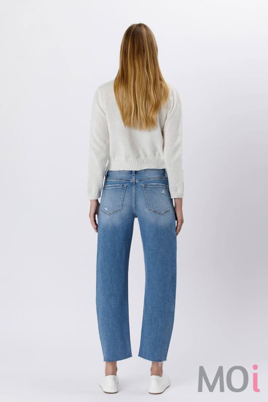 HIGH RISE MILD BARREL JEANS