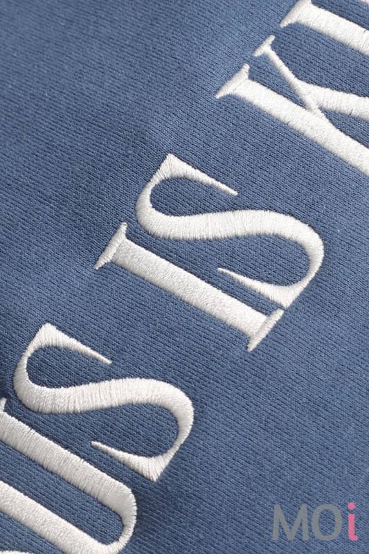 JESUS IS KING Embroidered Heavyweight Sweatshirt