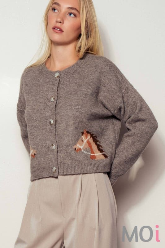 Western Horse Graphic Cardigan