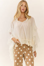 Polka Dot high-rise wide leg pants