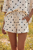 Polka Dot Heavy Scuba Top