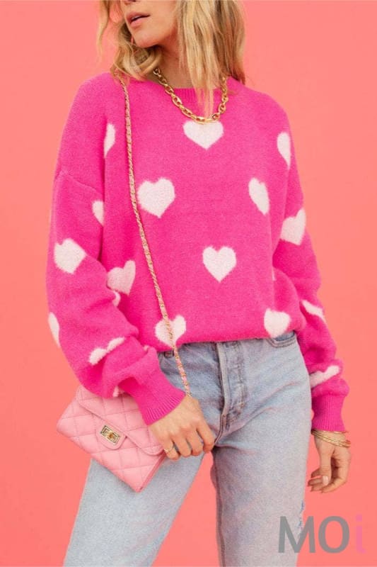 Love Crew Neck Pullover Sweetheart Sweater