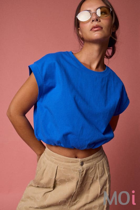 Emma Loose Fit Bubble Hem Top