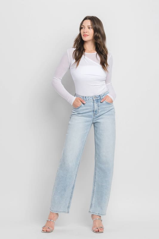 SUPER HIGH RISE BARREL LEG JEANS