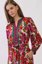 Mixed Floral Printed Mini Dress