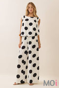 Polka Dot Pintuck top
