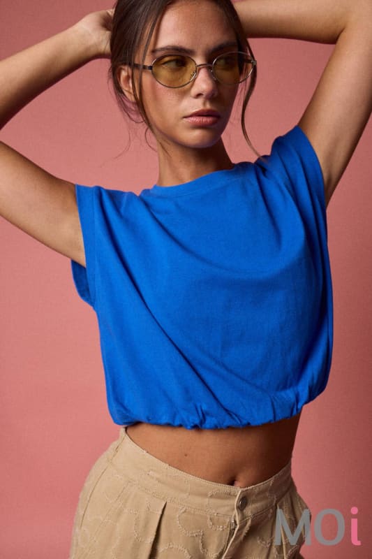 Emma Loose Fit Bubble Hem Top