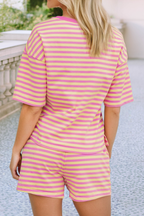 Stripe Drop Shoulder Boxy Top