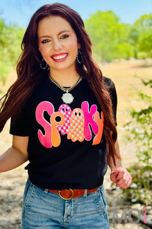 Spooky Tee in Glitter Puff