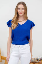 Ruffle Sleeve Blouse