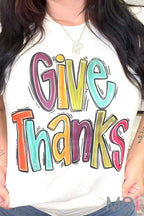 Fall Colors Give Thanks Graphic Tee