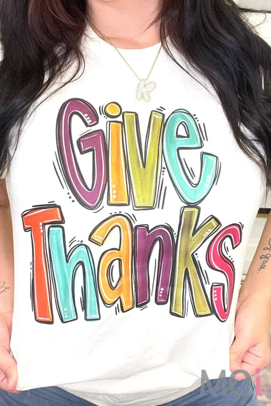 Fall Colors Give Thanks Graphic Tee