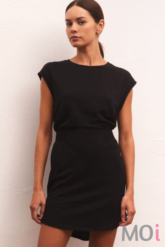 Z Supply Rowan Textured Knit Dress Black