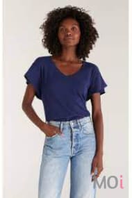 Z Supply Adrina Slub Top Indigo Dream