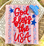 God Bless The USA Striped Shirt July 4th