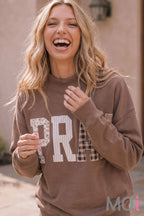 PRAY Patchwork Oversized Pullover Sweatshirt