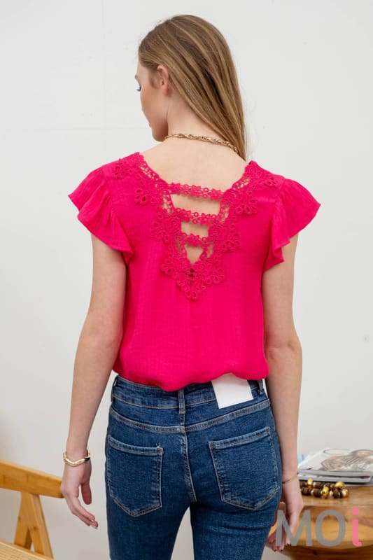 Ruffle Sleeve Blouse
