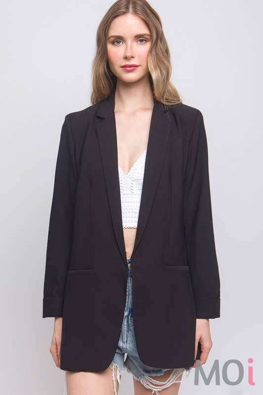 Woven Solid Vertigo Blazer-2 Colors