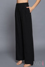 Pin Stripe Woven Straight Pants