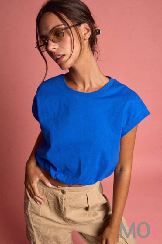 Emma Loose Fit Bubble Hem Top