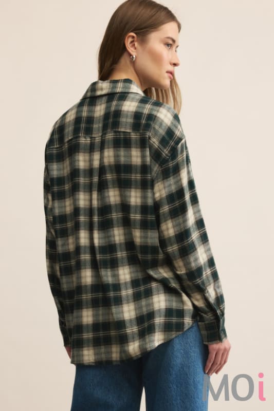 Z Supply River Plaid Button Up GRG