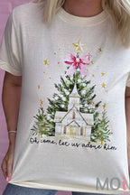 Oh, Come Let Us Adore Him Church Graphic Tee