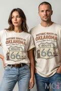 Historic Route 66 Oklahoma Tee - Vintage Mother Road Road Trip Graphic Shirt