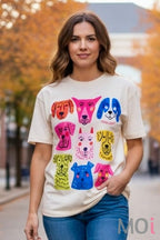 Colorful Dogs Graphic Tee