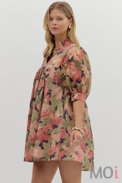 Floral Pullover Mini Dress