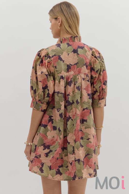 Floral Pullover Mini Dress