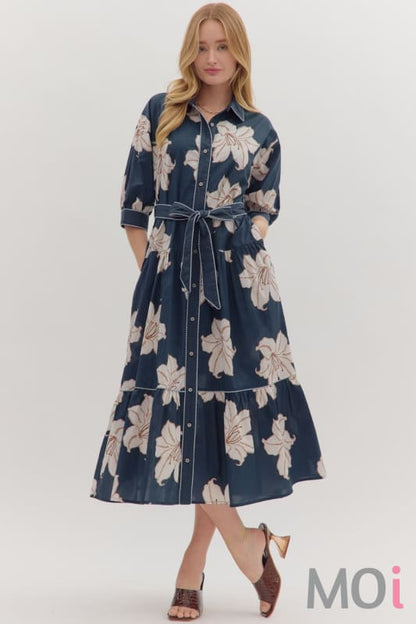 Floral Print Midi Dress