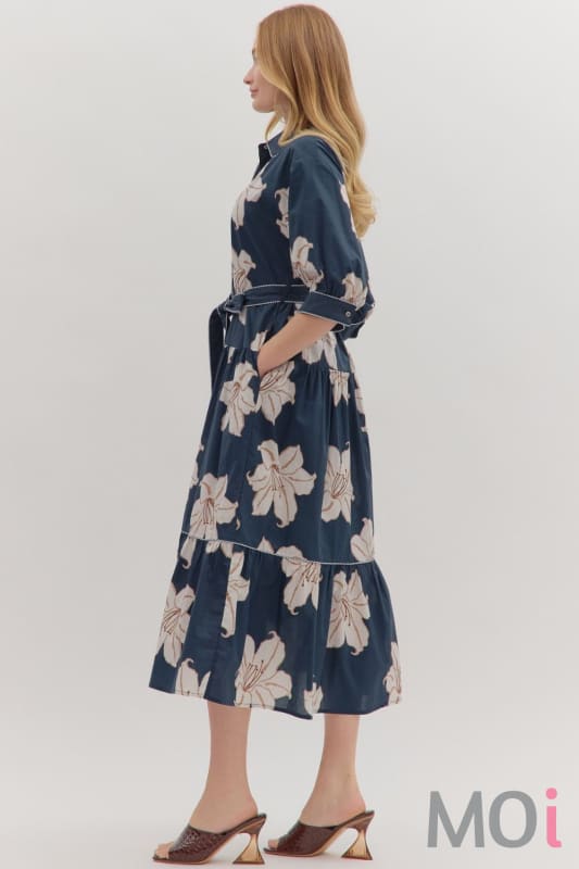 Floral Print Midi Dress