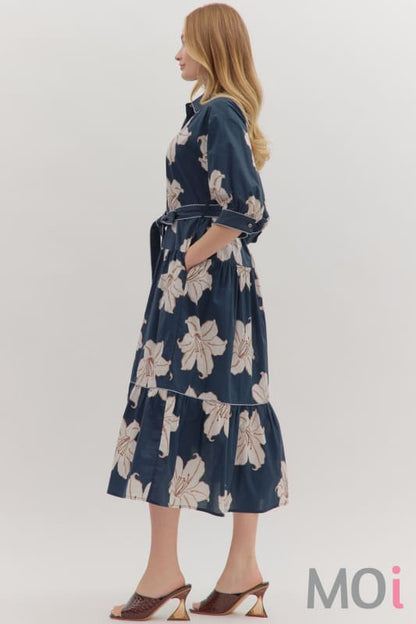 Floral Print Midi Dress