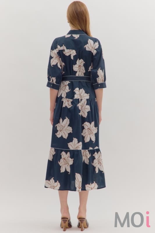 Floral Print Midi Dress