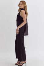 Solid Halter Neck Jumpsuit