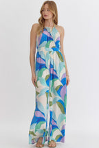 Printed Halter Neck Jumpsuit