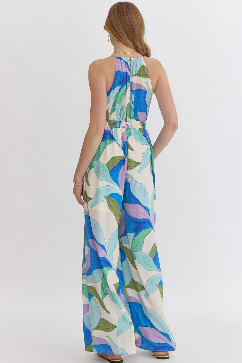 Printed Halter Neck Jumpsuit