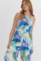 Printed Halter Neck Jumpsuit