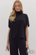 Mock Neck Pullover Top